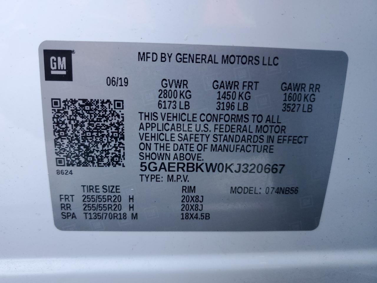 2019 Buick Enclave Essence VIN: 5GAERBKW0KJ320667 Lot: 89489645