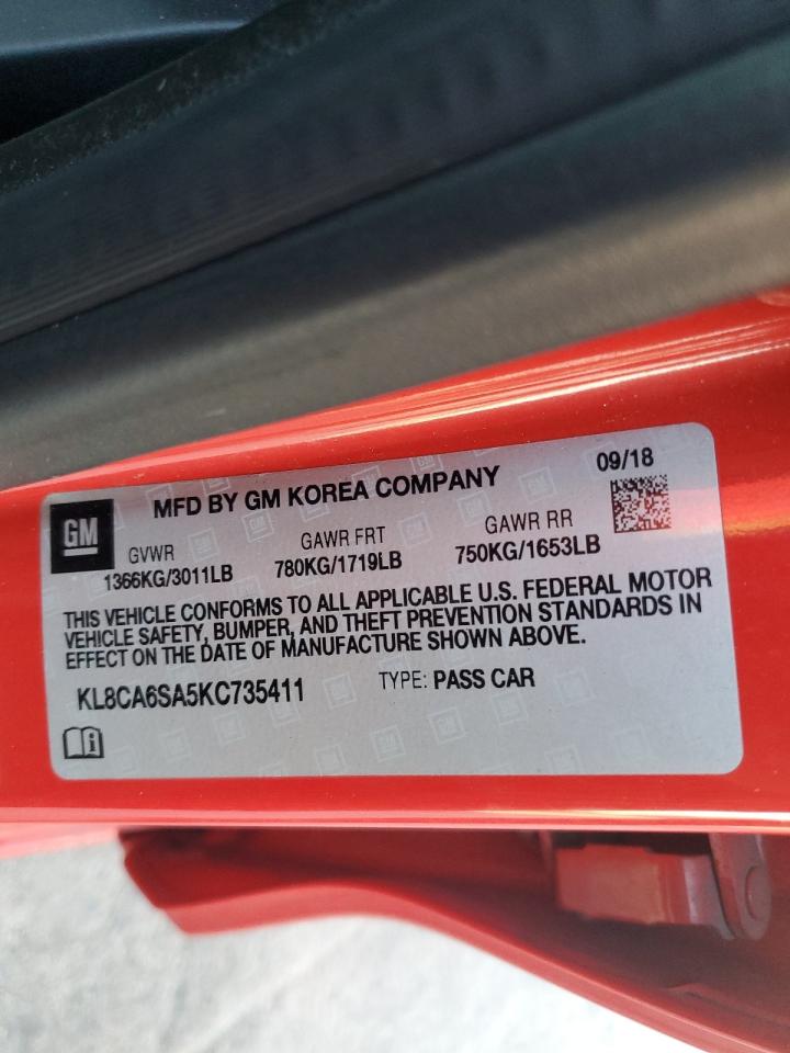 2019 Chevrolet Spark Ls VIN: KL8CA6SA5KC735411 Lot: 82576405