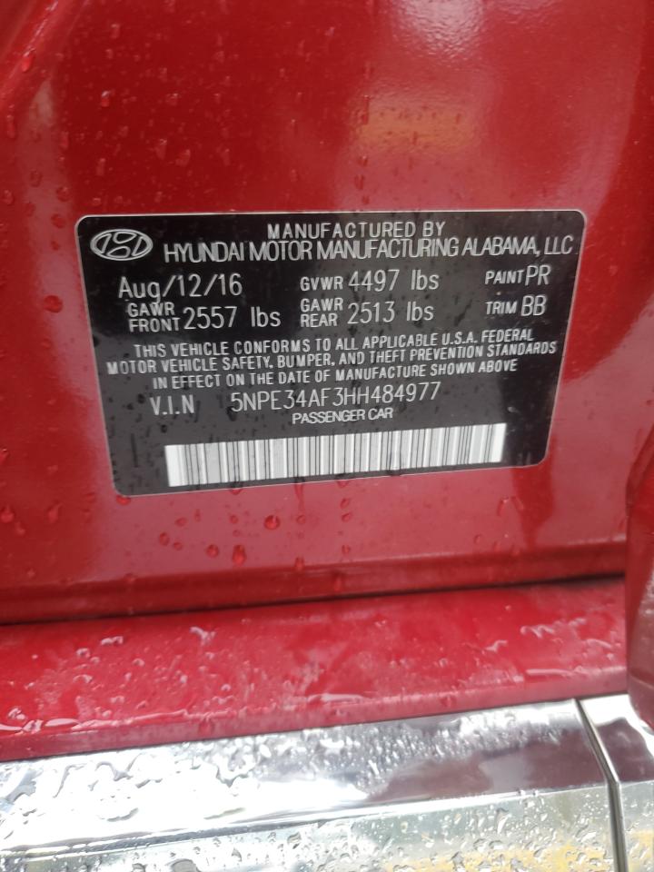 2017 Hyundai Sonata Sport VIN: 5NPE34AF3HH484977 Lot: 91810285