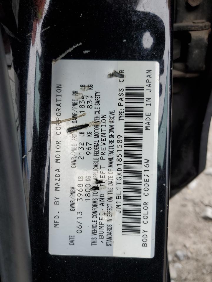 2013 Mazda 3 I VIN: JM1BL1TGXD1851589 Lot: 90068825