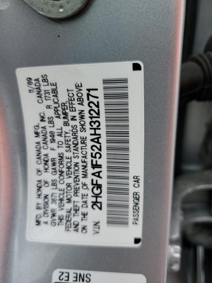2010 Honda Civic Lx VIN: 2HGFA1F52AH312271 Lot: 82533185