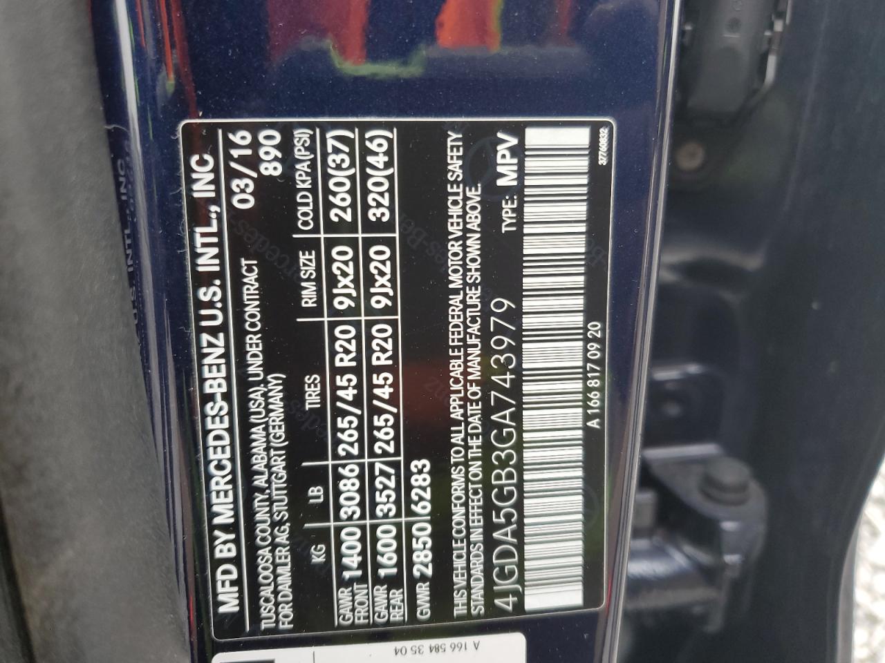 2016 Mercedes-Benz Gle 400 4Matic VIN: 4JGDA5GB3GA743979 Lot: 89817755