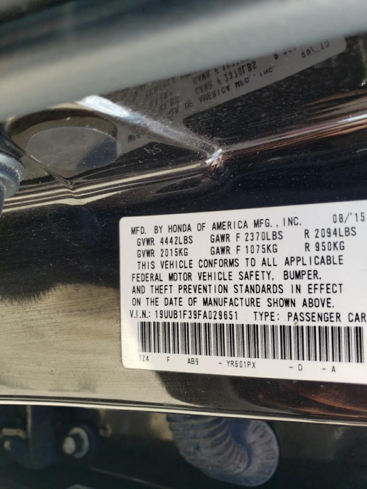2015 Acura Tlx VIN: 19UUB1F39FA029651 Lot: 90663855