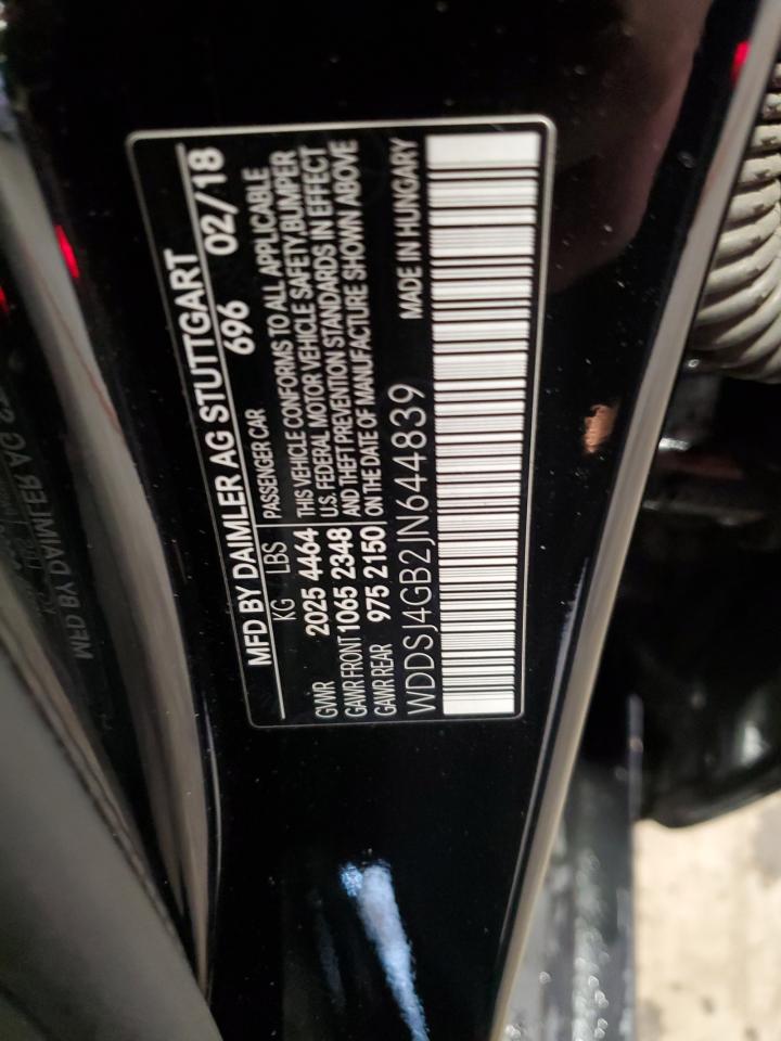 2018 Mercedes-Benz Cla 250 4Matic VIN: WDDSJ4GB2JN644839 Lot: 84068095