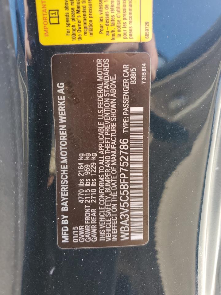 2015 BMW 428 I VIN: WBA3V5C58FP752786 Lot: 81951705