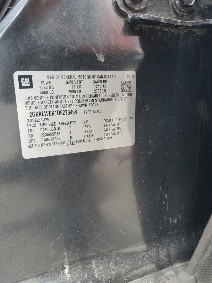 2013 GMC Terrain Slt VIN: 2GKALWEK1D6279498 Lot: 84790775