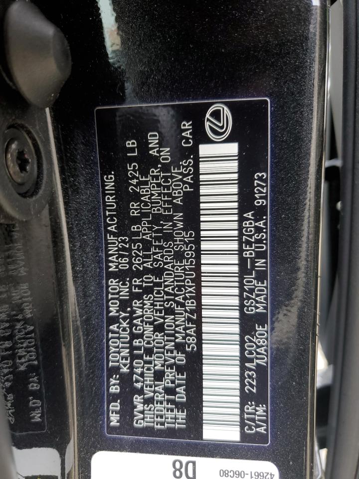 2023 Lexus Es 350 Base VIN: 58AFZ1B1XPU159515 Lot: 85672985