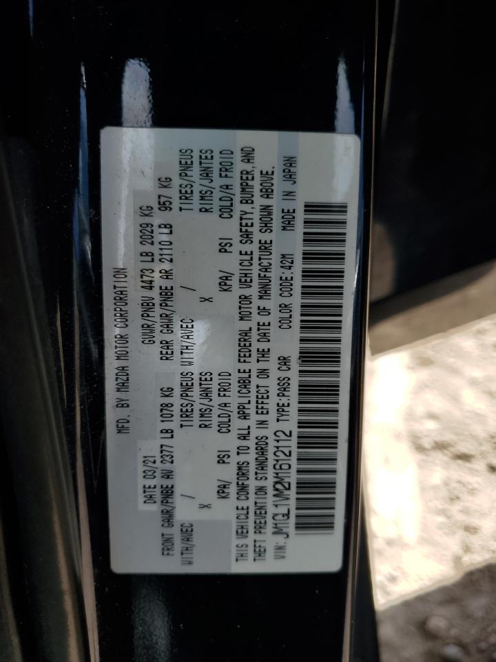 2021 Mazda 6 Touring VIN: JM1GL1VM2M1612112 Lot: 86852165