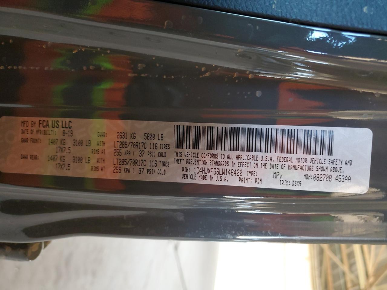 2020 Jeep Wrangler Unlimited Rubicon VIN: 1C4HJXFG6LW146420 Lot: 81997225