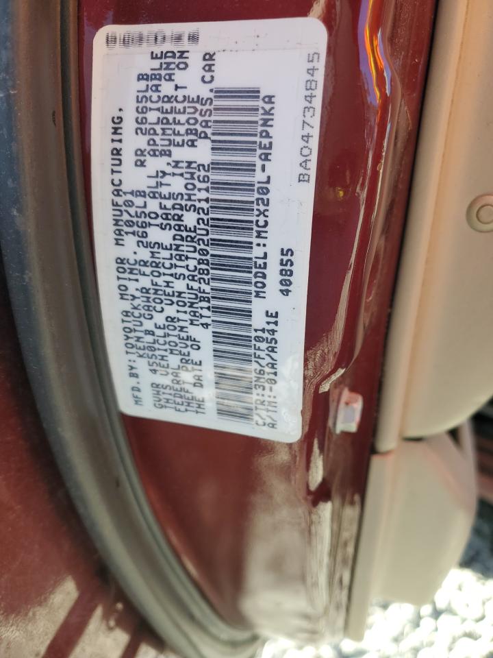 2002 Toyota Avalon Xl VIN: 4T1BF28B02U221162 Lot: 84707705