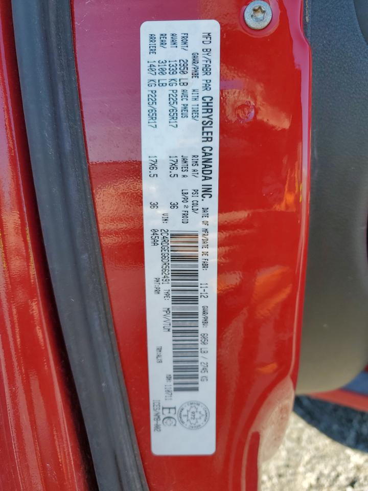 2013 Dodge Grand Caravan R/T VIN: 2C4RDGEG6DR562491 Lot: 90453925