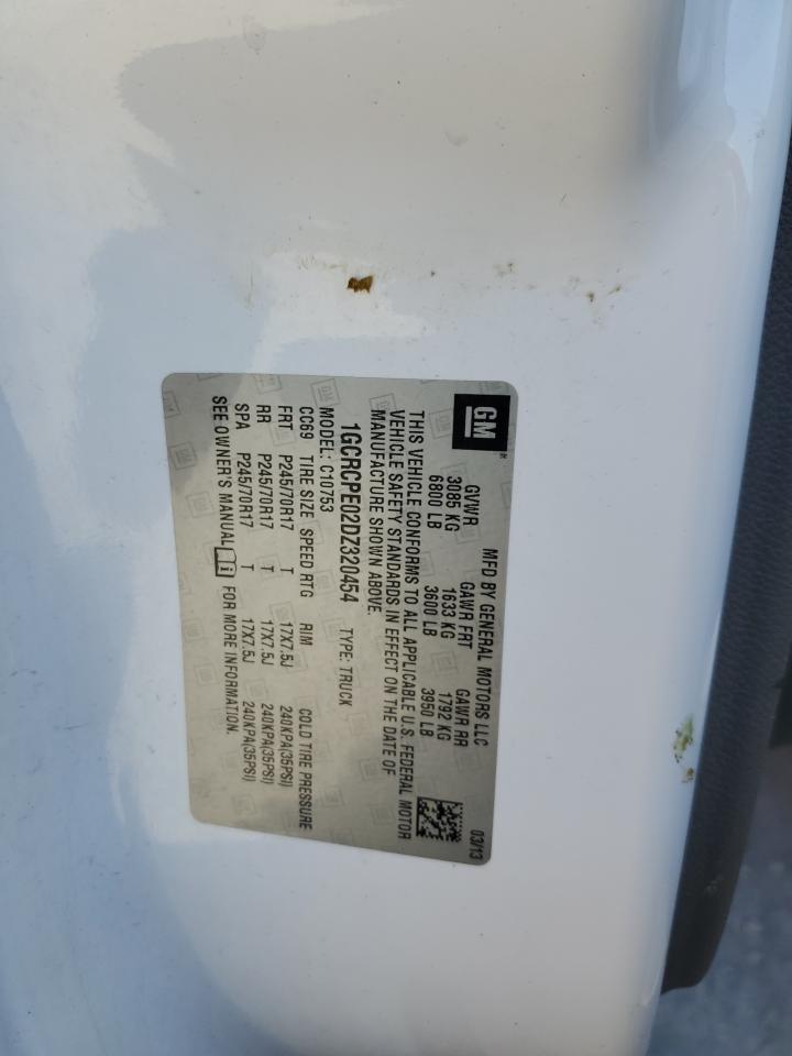 2013 Chevrolet Silverado C1500 VIN: 1GCRCPE02DZ320454 Lot: 86117845