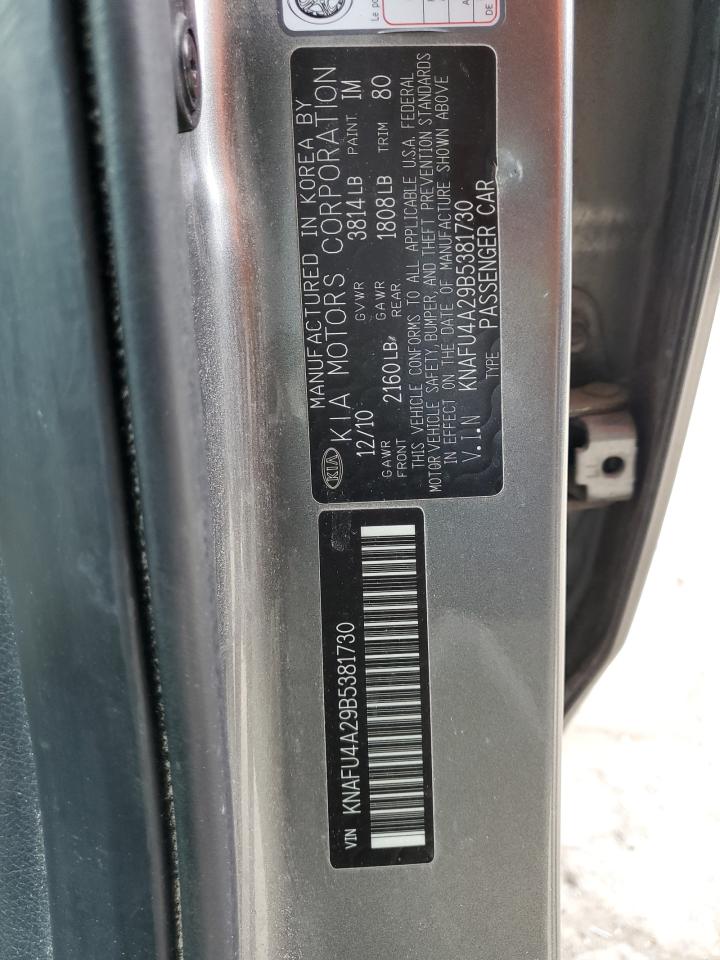 2011 Kia Forte Ex VIN: KNAFU4A29B5381730 Lot: 89905025