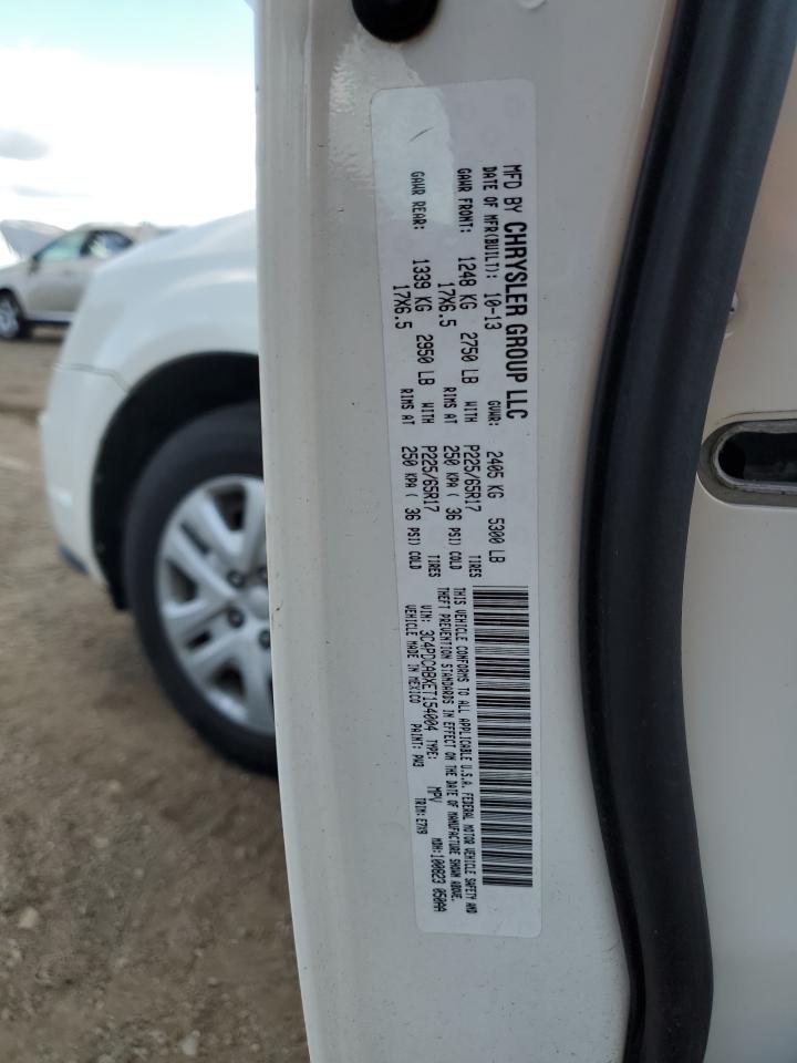 2014 Dodge Journey Se VIN: 3C4PDCABXET154004 Lot: 90722495