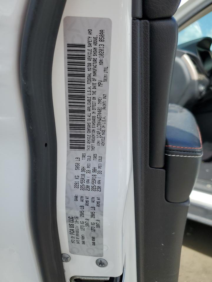 2017 Jeep Cherokee Latitude VIN: 1C4PJLCBXHW574401 Lot: 85171095