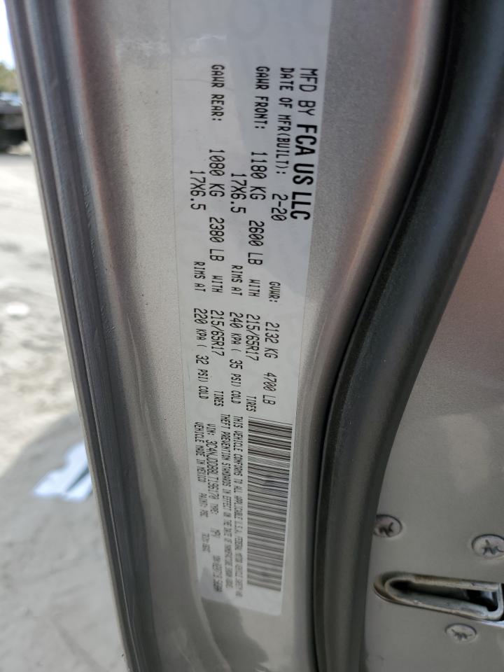 2020 Jeep Compass Trailhawk VIN: 3C4NJDDB8LT196170 Lot: 82654025