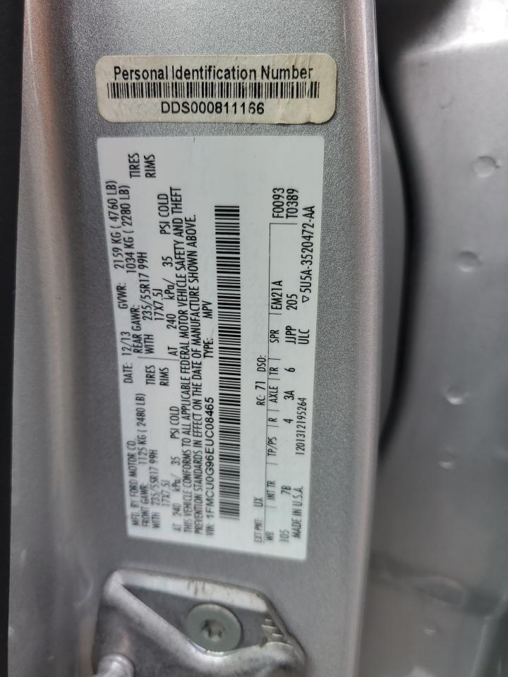 2014 Ford Escape Se VIN: 1FMCU0G96EUC08465 Lot: 87421635