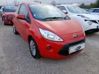 2012 FORD KA 1.2 ZETEC 3DR [START STOP] for sale at Copart BRISTOL