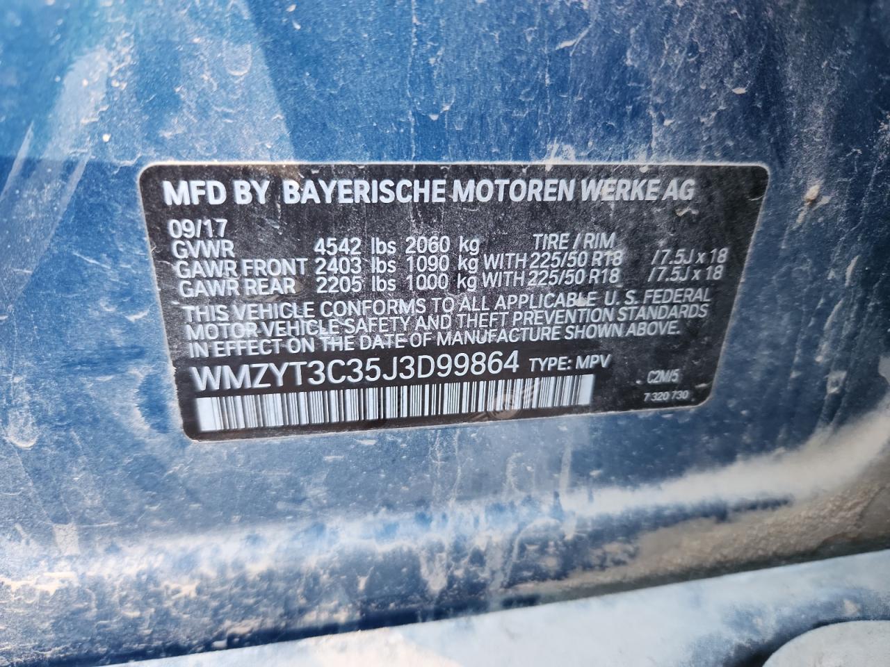 2018 Mini Cooper S Countryman VIN: WMZYT3C35J3D99864 Lot: 87393475