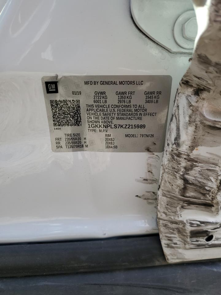 2019 GMC Acadia Denali VIN: 1GKKNPLS7KZ215989 Lot: 85727315
