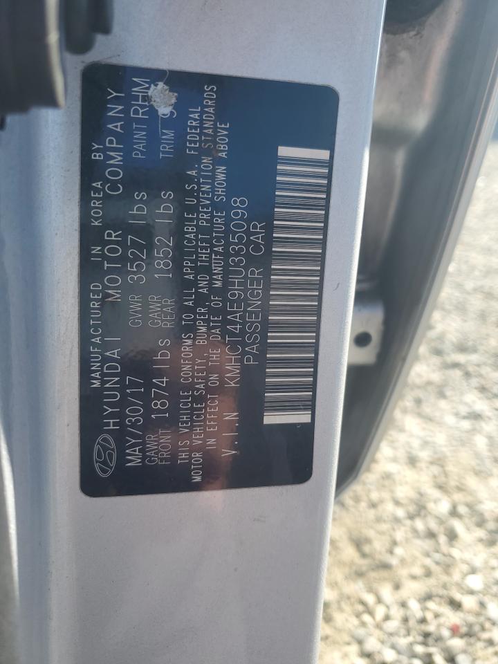 2017 Hyundai Accent Se VIN: KMHCT4AE9HU335098 Lot: 85748415
