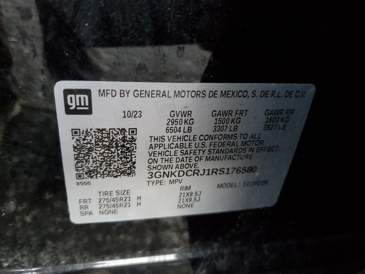 2024 Chevrolet Blazer Rs VIN: 3GNKDCRJ1RS176580 Lot: 87055165