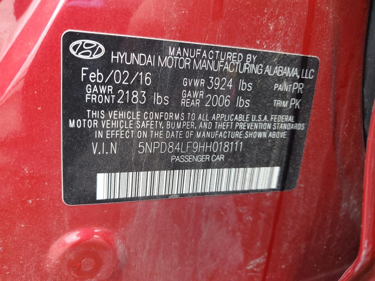 2017 Hyundai Elantra Se VIN: 5NPD84LF9HH018111 Lot: 86491975