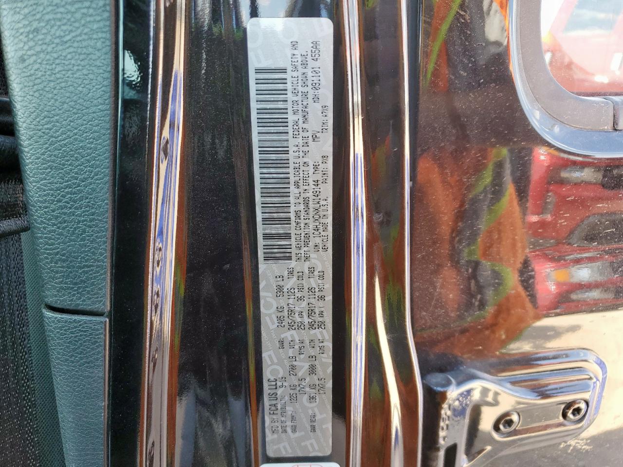 2020 Jeep Wrangler Unlimited Sport VIN: 1C4HJXDNXLW149144 Lot: 85120995