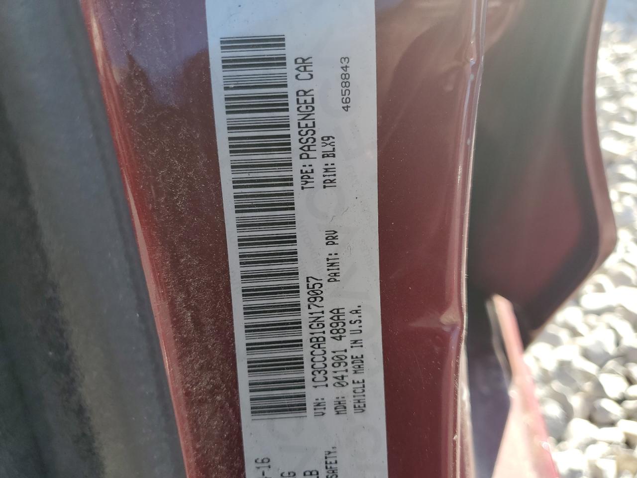 2016 Chrysler 200 Limited VIN: 1C3CCCAB1GN179057 Lot: 82384135