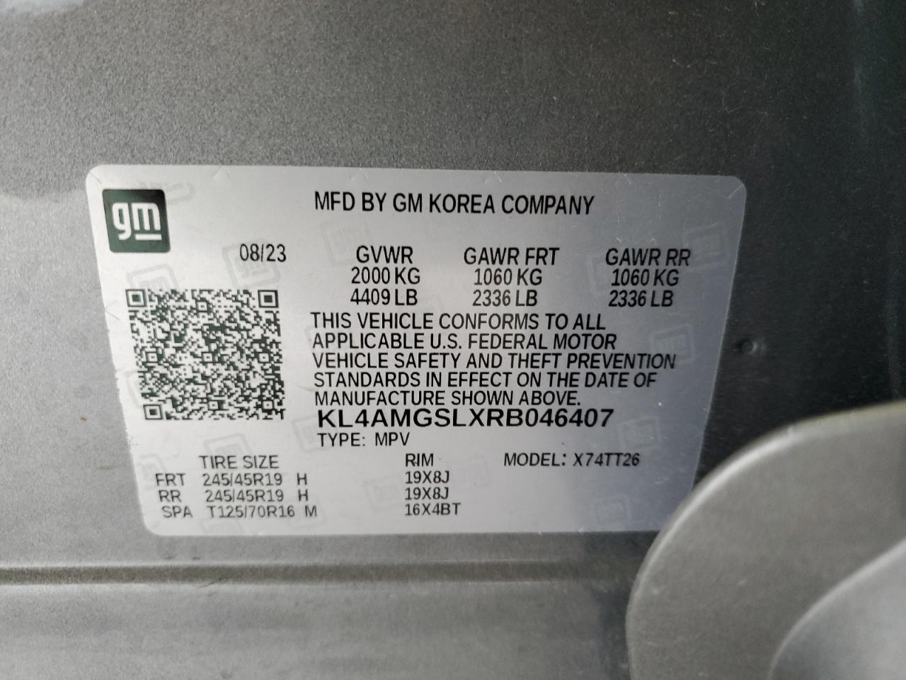 2024 Buick Encore Gx Avenir VIN: KL4AMGSLXRB046407 Lot: 86089865