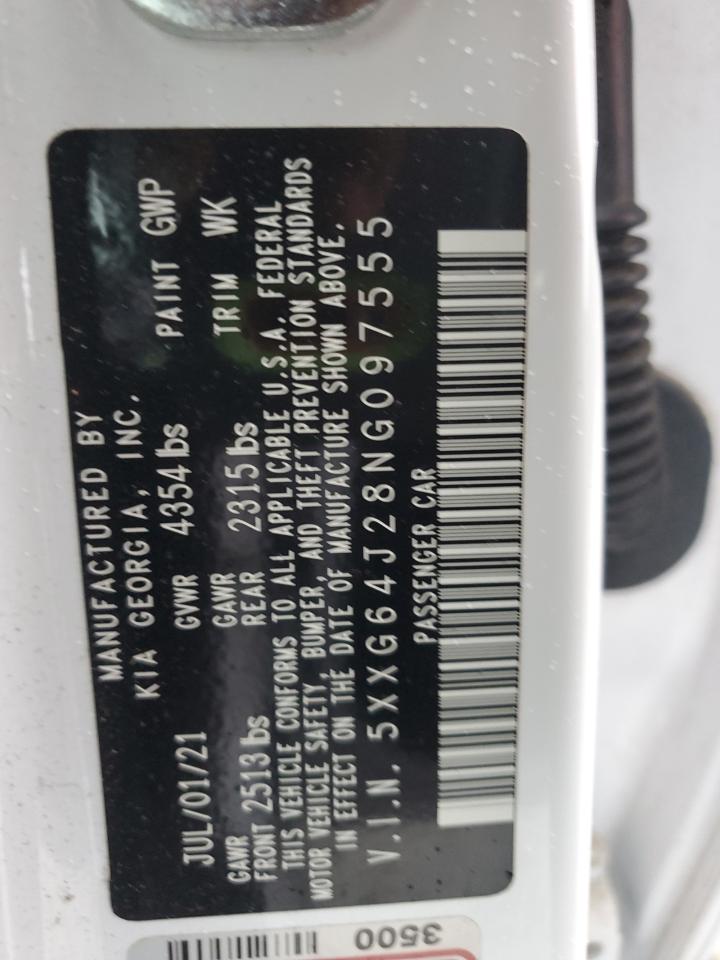 2022 Kia K5 Gt Line VIN: 5XXG64J28NG097555 Lot: 90273115