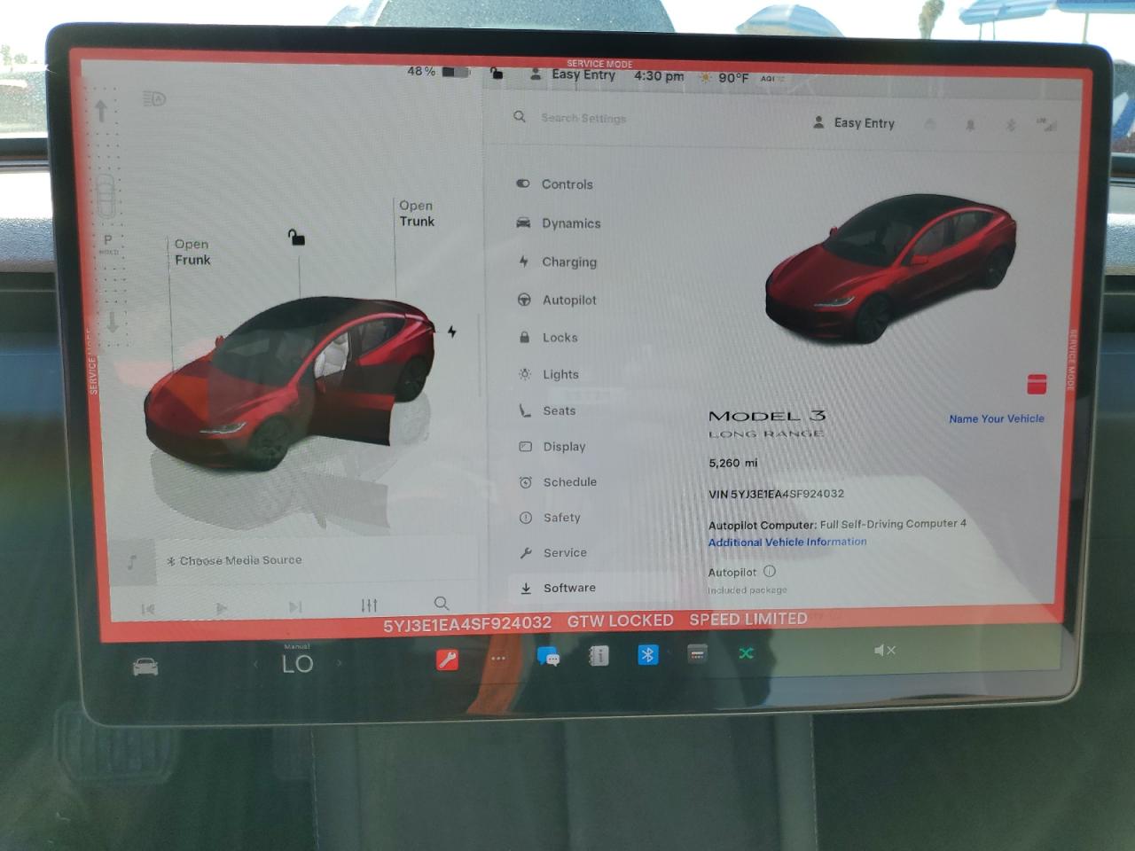 2025 Tesla Model 3 VIN: 5YJ3E1EA4SF924032 Lot: 86077485