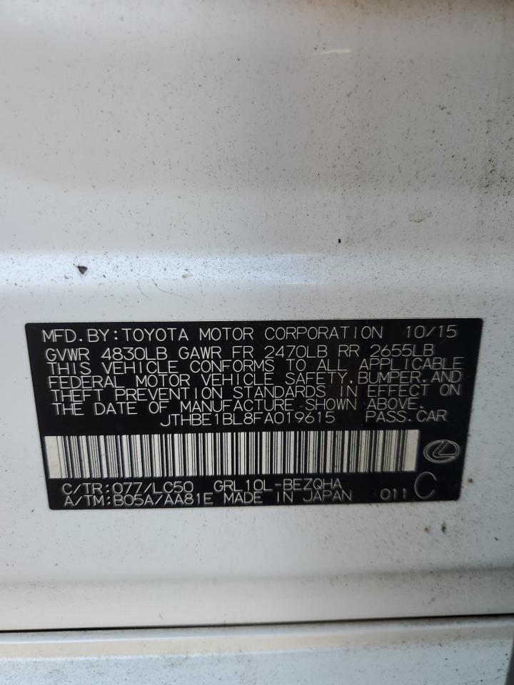 2015 Lexus Gs 350 VIN: JTHBE1BL8FA019615 Lot: 81434195