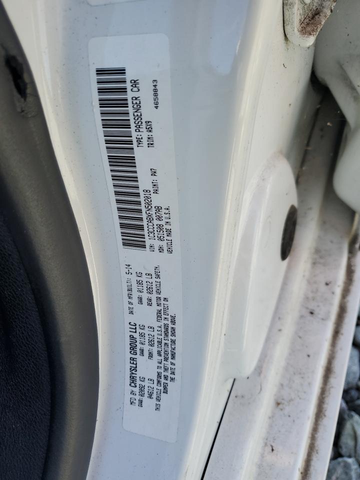 2015 Chrysler 200 Limited VIN: 1C3CCCABXFN502018 Lot: 82246625