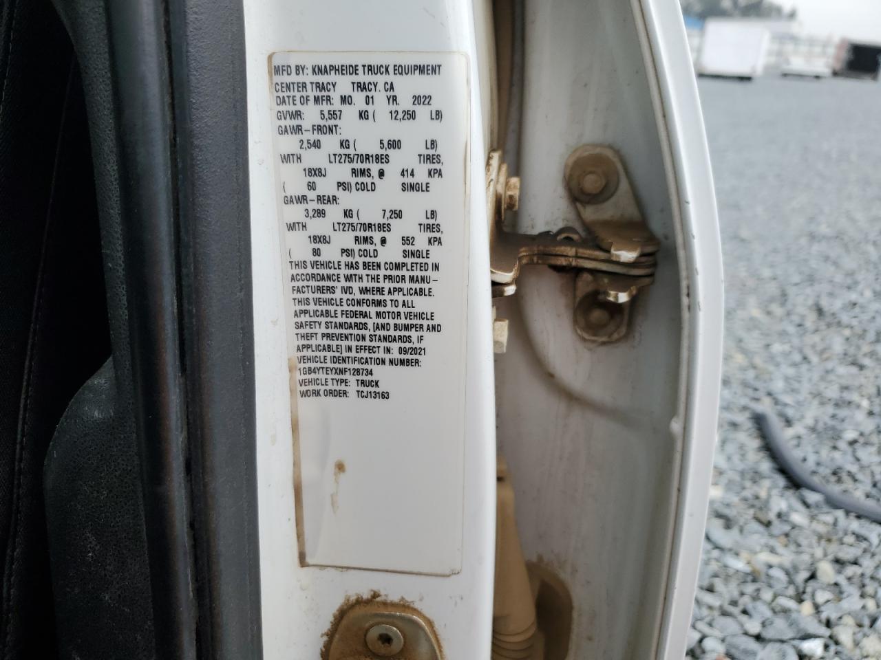 2022 Chevrolet Silverado K3500 Lt VIN: 1GB4YTEYXNF128734 Lot: 87315155