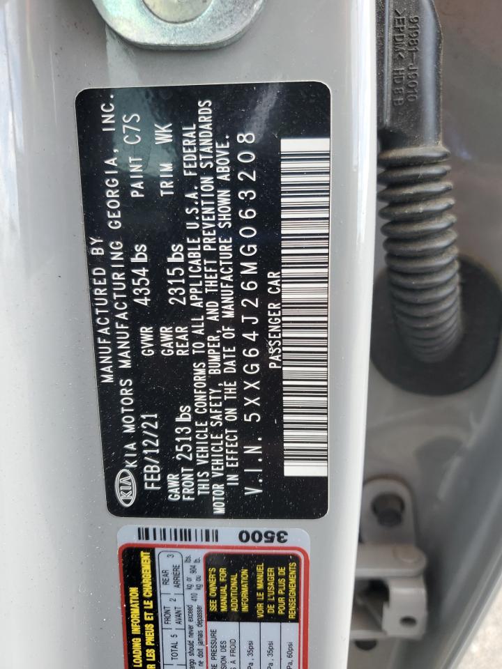 2021 Kia K5 Gt Line VIN: 5XXG64J26MG063208 Lot: 82354105