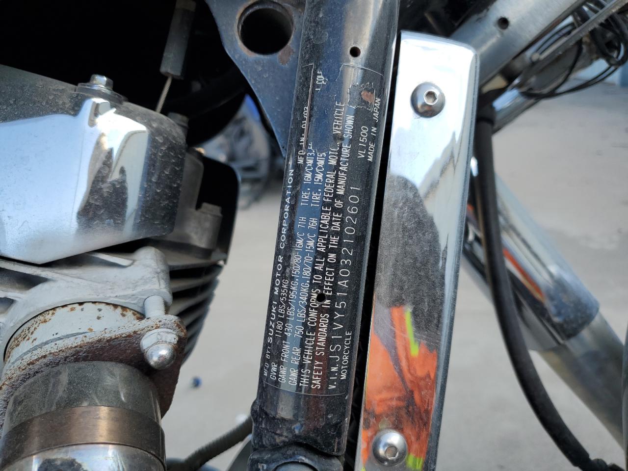 2003 Suzuki Vl1500 VIN: JS1VY51A032102601 Lot: 82507765