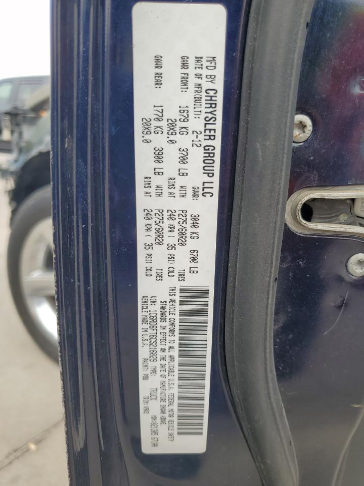 2012 Dodge Ram 1500 St VIN: 1C6RD6FT6CS216029 Lot: 89726285