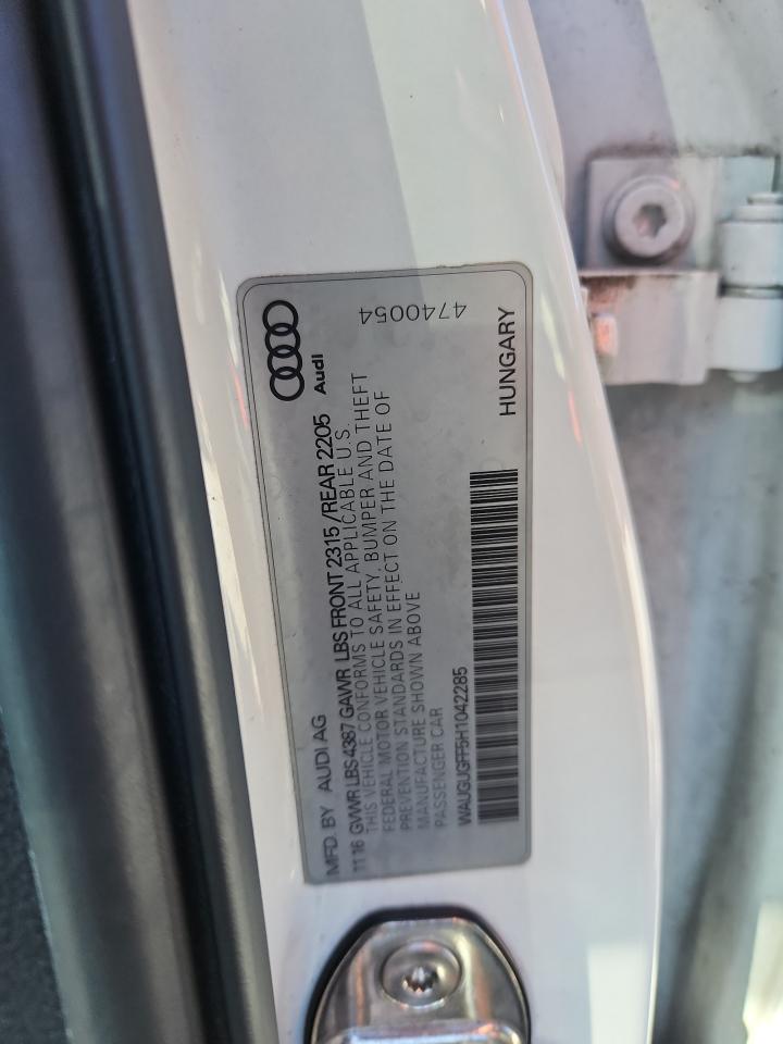 2017 Audi A3 Premium Plus VIN: WAUGUGFF5H1042285 Lot: 90904685