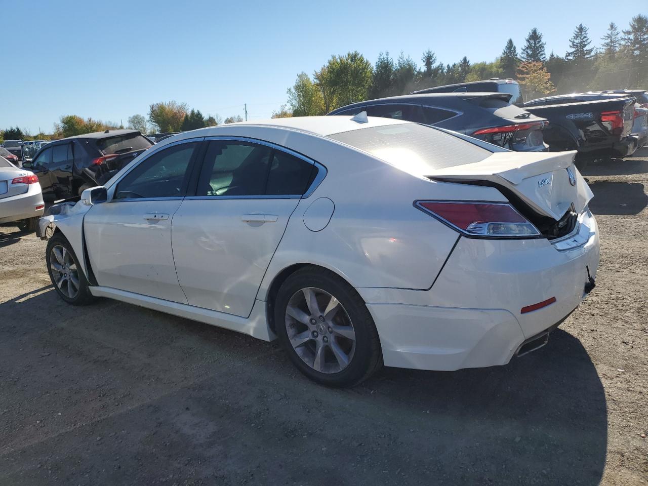 2013 Acura Tl Tech white sedan gas 19UUA8F54DA800186 photo #3