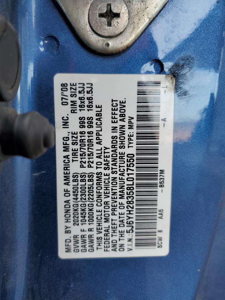 2008 Honda Element Lx VIN: 5J6YH28358L017550 Lot: 85206265