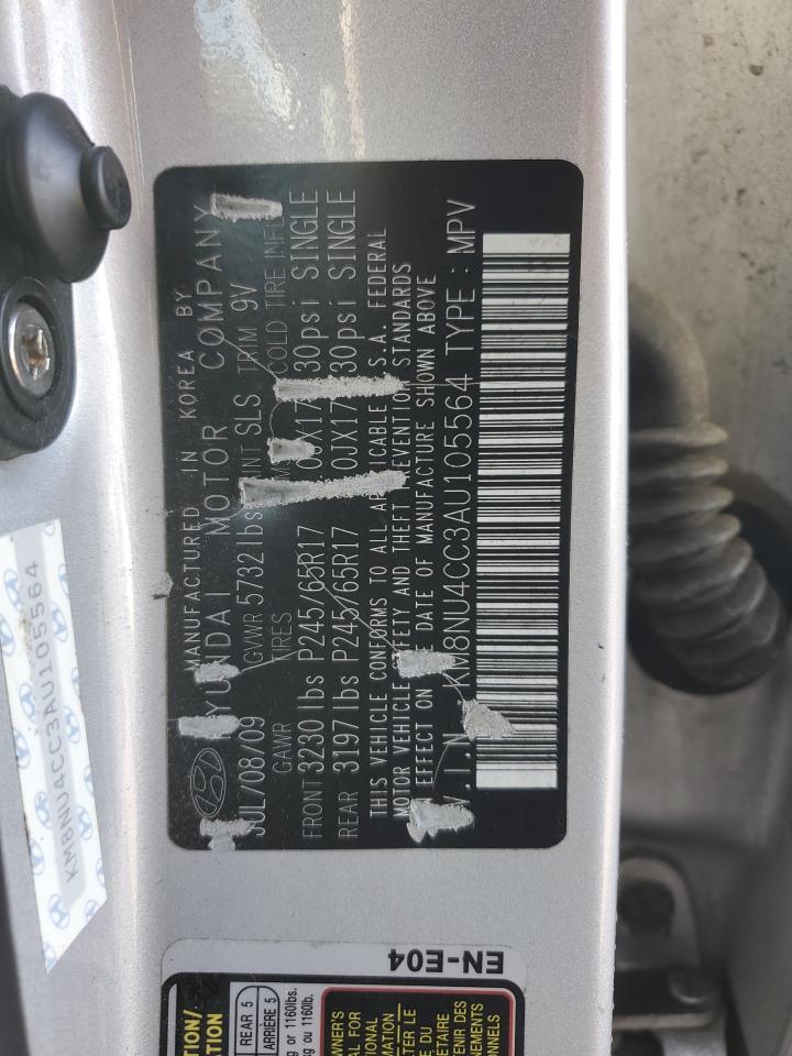 2010 Hyundai Veracruz Gls VIN: KM8NU4CC3AU105564 Lot: 84979555