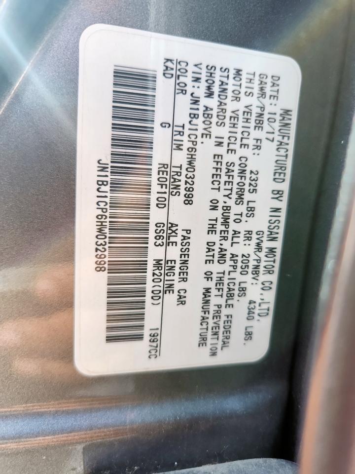 2017 Nissan Rogue Sport S VIN: JN1BJ1CP6HW032998 Lot: 84403135