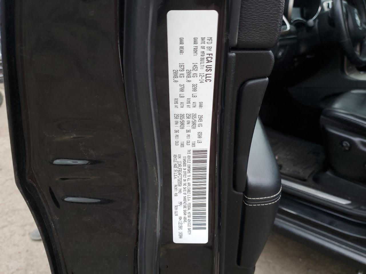 2015 Jeep Grand Cherokee Limited VIN: 1C4RJFBG4FC732950 Lot: 86460225