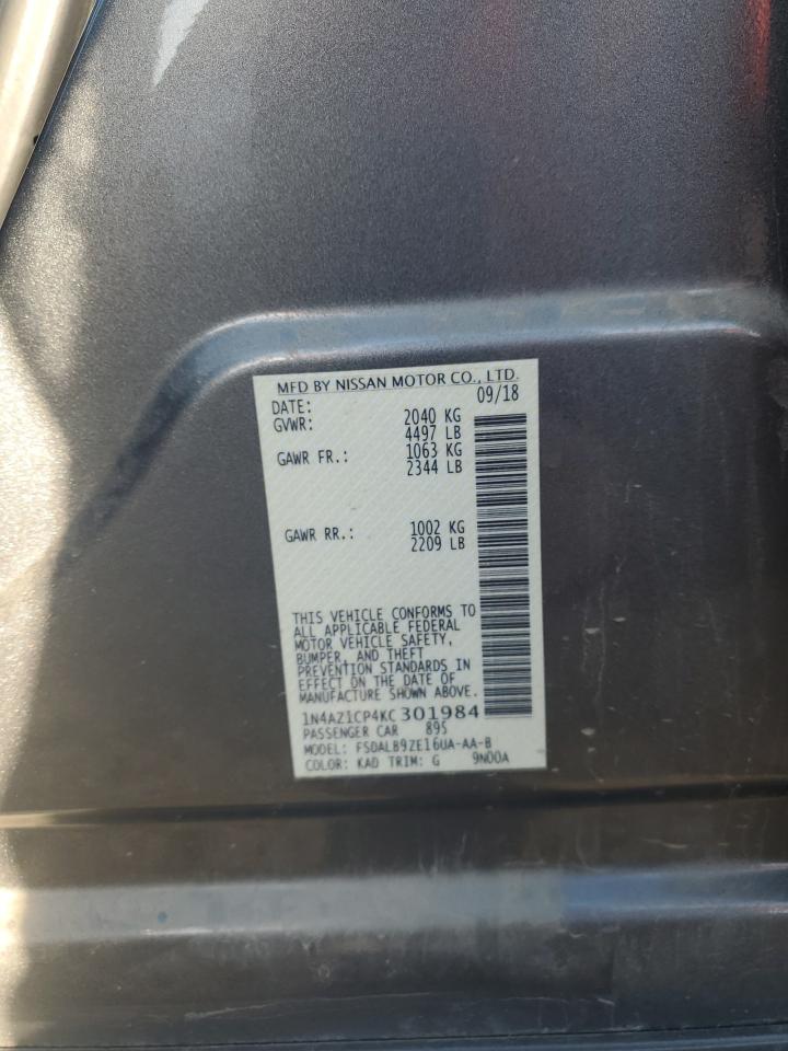 2019 Nissan Leaf S VIN: 1N4AZ1CP4KC301984 Lot: 85152835