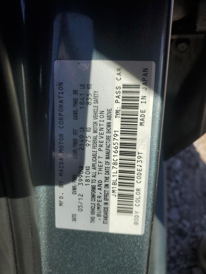2012 Mazda 3 I VIN: JM1BL1L78C1665791 Lot: 85114885