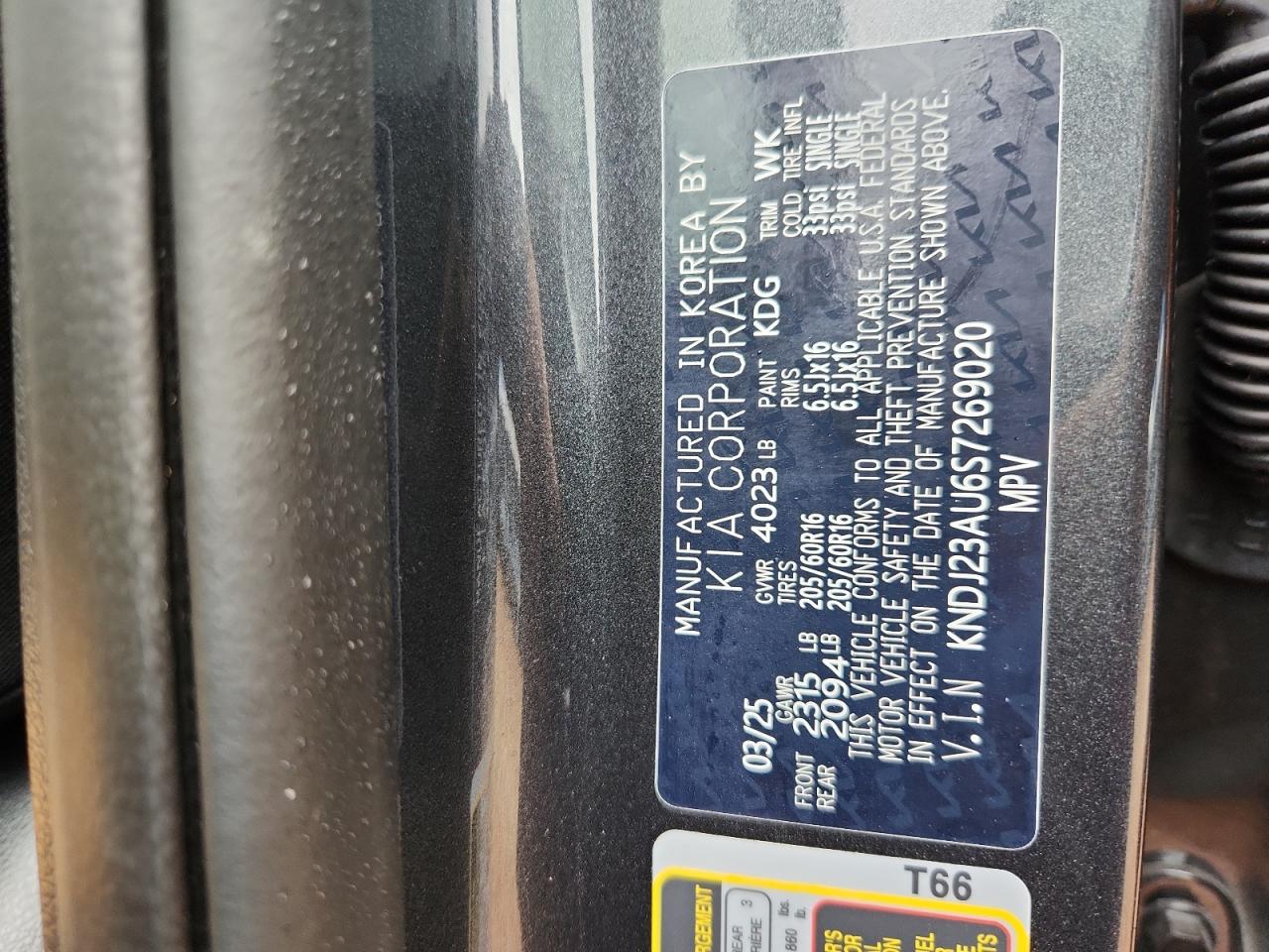 2025 Kia Soul Lx VIN: KNDJ23AU6S7269020 Lot: 85744365