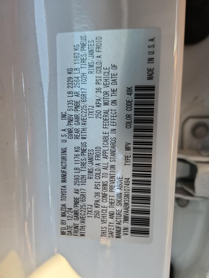 2025 Mazda Cx-50 Preferred VIN: 7MMVAABW3SN107494 Lot: 85513435