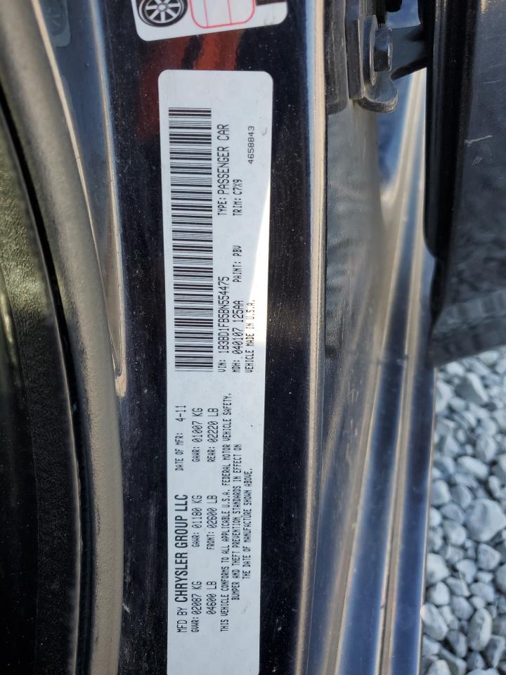 2011 Dodge Avenger Mainstreet VIN: 1B3BD1FB5BN554475 Lot: 84811235
