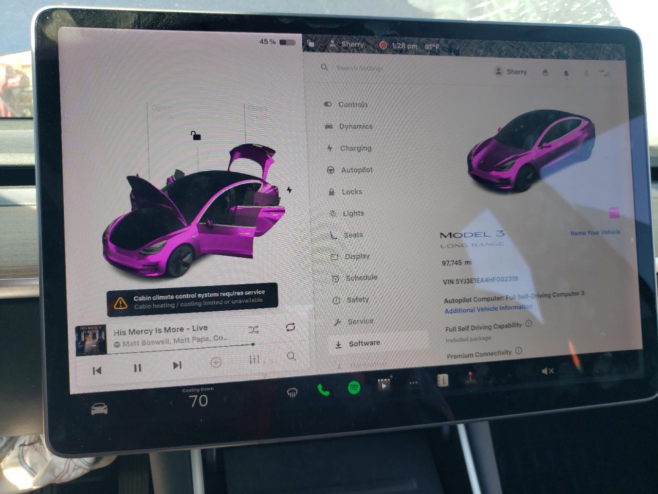 2017 Tesla Model 3 VIN: 5YJ3E1EA4HF002319 Lot: 85407715